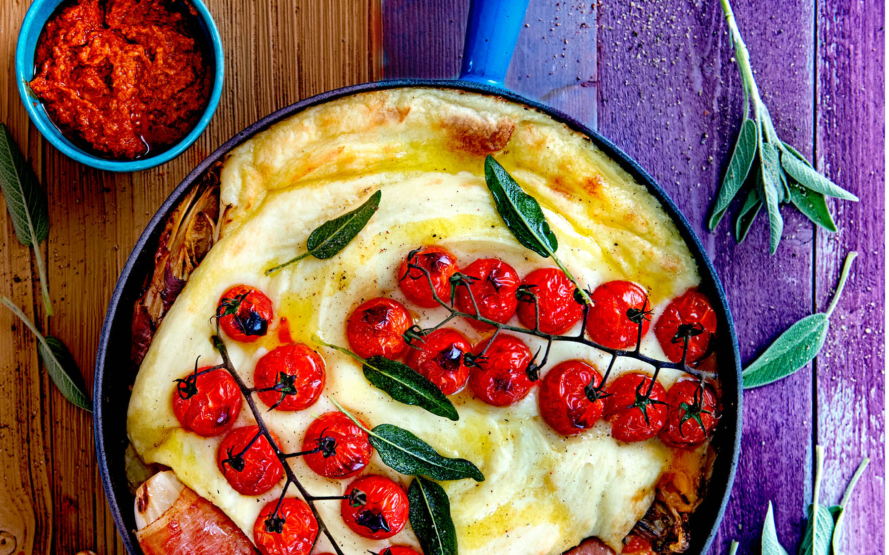 Thumbnail video One Pan puree met witlof, parmaham, rode pesto en salie