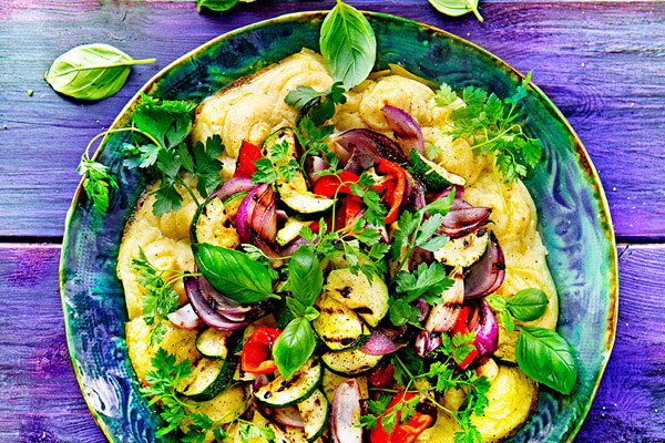 Afbeelding recept Hartige pavlova met gegrilde groenten