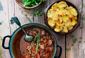 Toscaans stoofvlees met aardappel-mascarponegratin