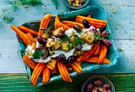 Greek Aubergine & Pistache loaded fries