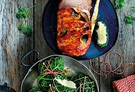 Gehaktrollade met spek & laurier en pureepakketjes