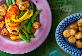 Chili-kip met rösti mini