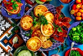 Loaded aardappelkoekjes