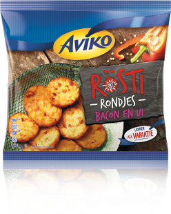 Benodigd product: Rösti Rondjes Bacon & Ui