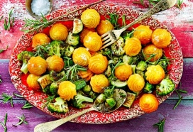 Feestelijke groenten & duchesses met rozemarijn