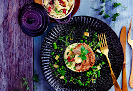 Aardappel-groentetaartje met kalfsoester