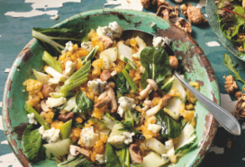 Rösti met groenten, roquefort & salade!