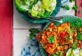 Boerenomelet met Hollandse groenten en zoete aardappelblokjes