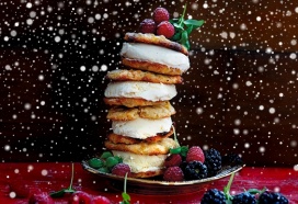 IJssandwiches met vers fruit