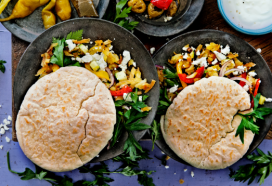 Pitabroodje met Griekse rösti