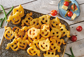 Lachebekjes met kippenvleugels in BBQ-saus