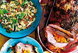 Varkensgebraad met rösti en abrikoos