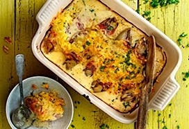 Witlofgratin met Kaas, Rösti en Ham