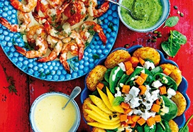 Gamba’s al vino blanco met röstirondjes