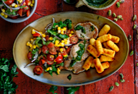 Varkensmedaillons met aardappel kroketjes