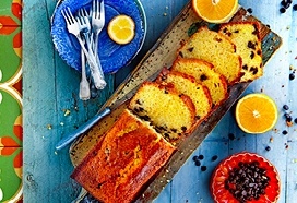 Sinaasappel-stracciatellacake